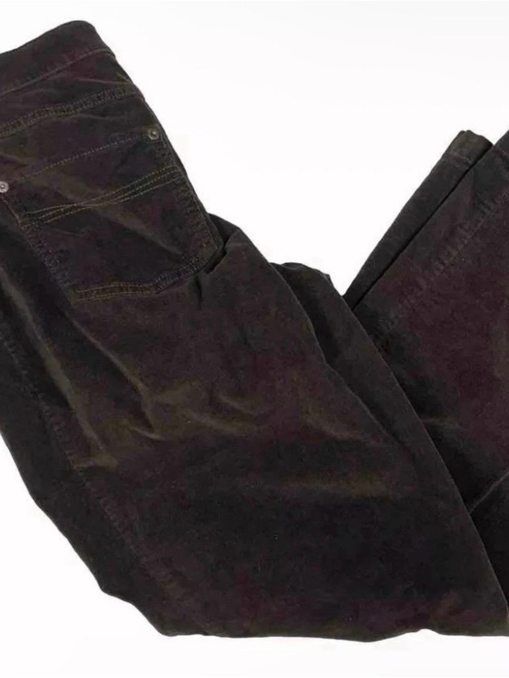 2 Pairs Of Women’s Croft & Barrow Corduroy Pants Black Brown Size 8 - Picture 4 of 7